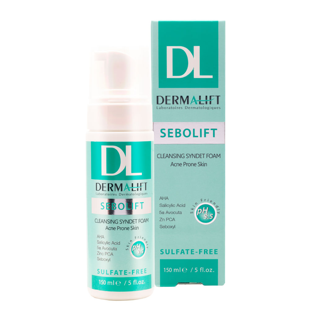 فوم شستشوی صورت پوست چرب و جوشدار سبولیفت درمالیفت 150 میل