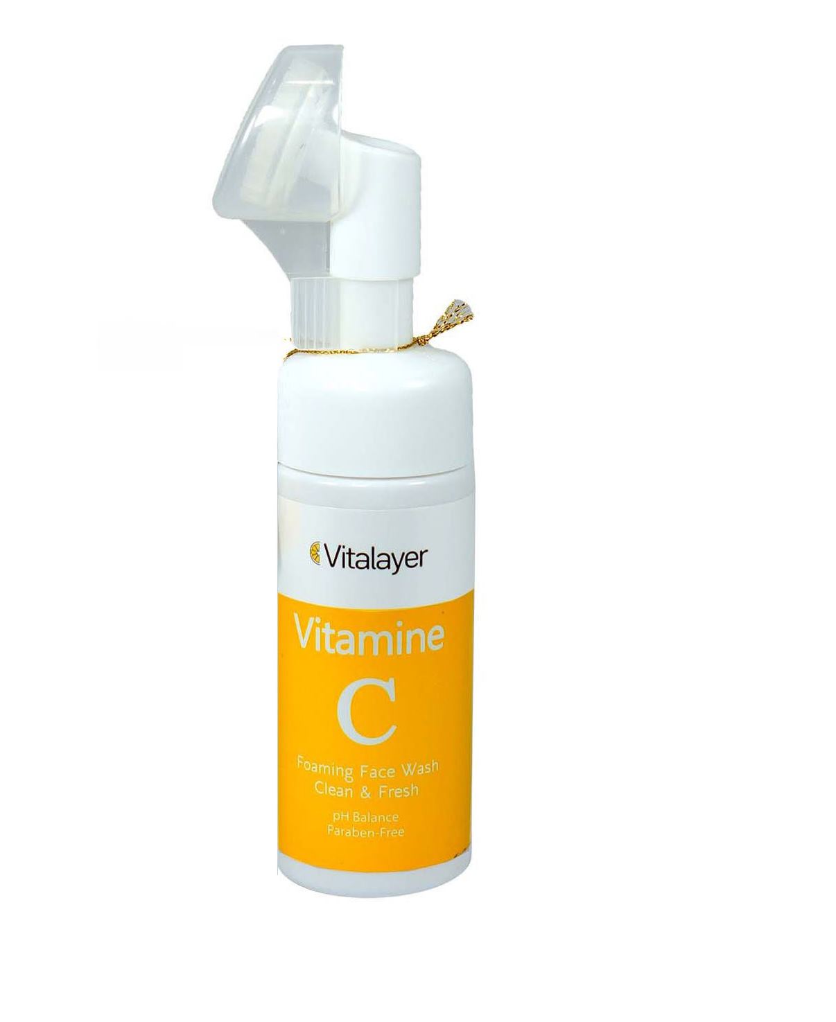فوم شستشوی صورت حاوی ویتامین C و هیالورونیک اسید ویتالیر  150 میل