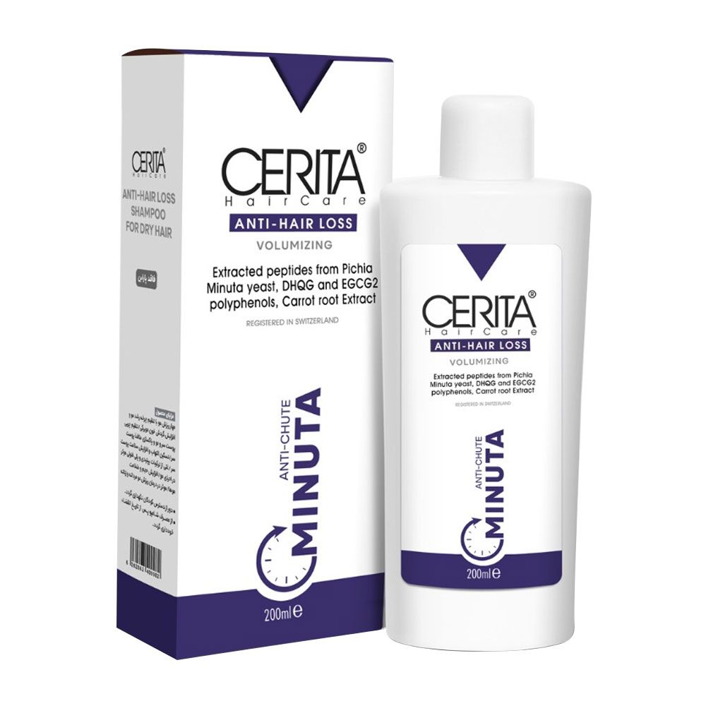 شامپو مینوتا مناسب موهای خشک دارای ریزش سریتا 200 میل