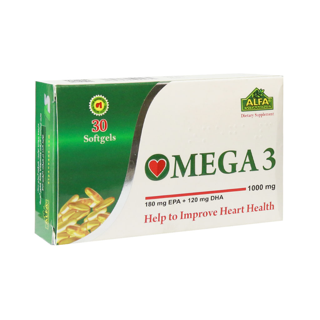 کپسول امگا 3 1000 میلی گرم آلفا 30 عددی