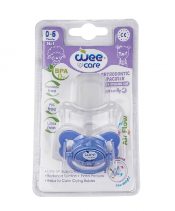 پستانک ارتودنسی درب دار کد P124 وی کر 0-6 ماه