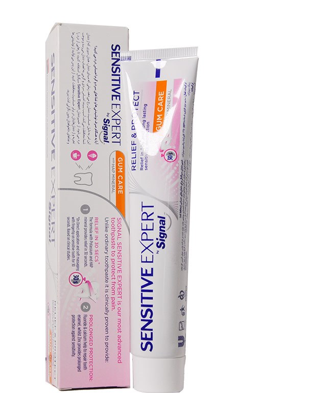 خمیردندان دندان های حساس و محافظ لثه سنسیتیو اکسپرت سیگنال 100 گرم