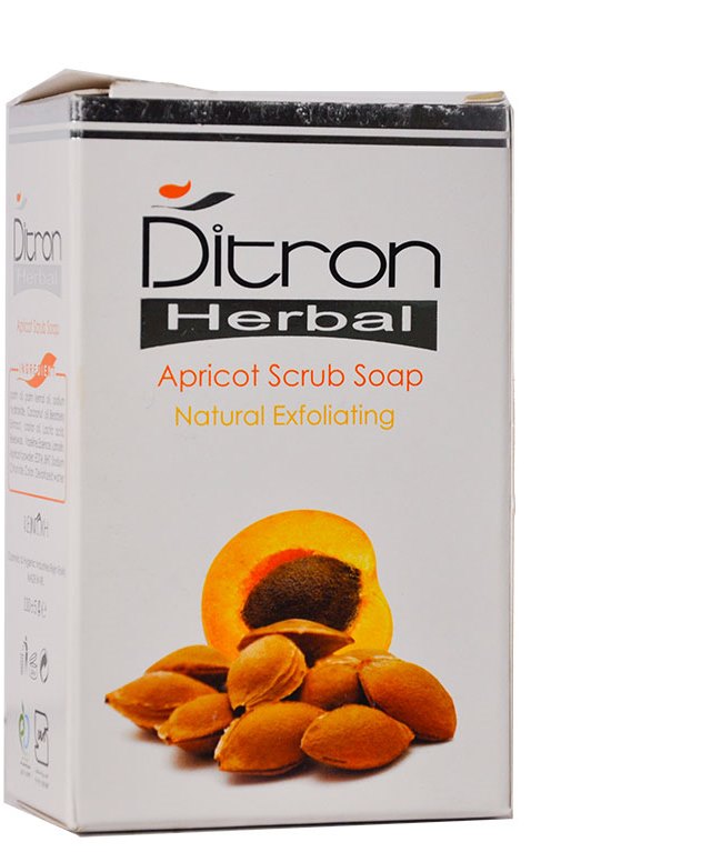 صابون لایه بردار طبیعی اسکراب زرد آلو دیترون 110 گرم