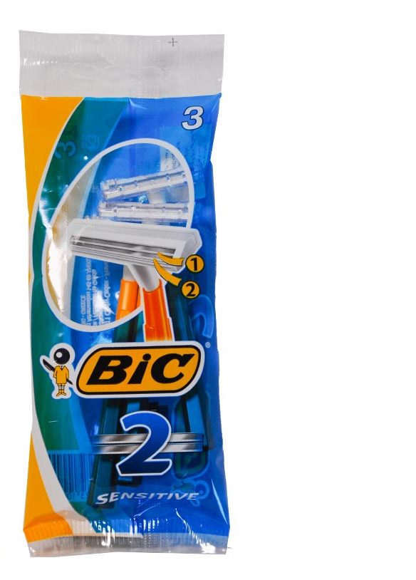 تیغ 2 لبه مخصوص پوست های حساس بیک 3 عددی