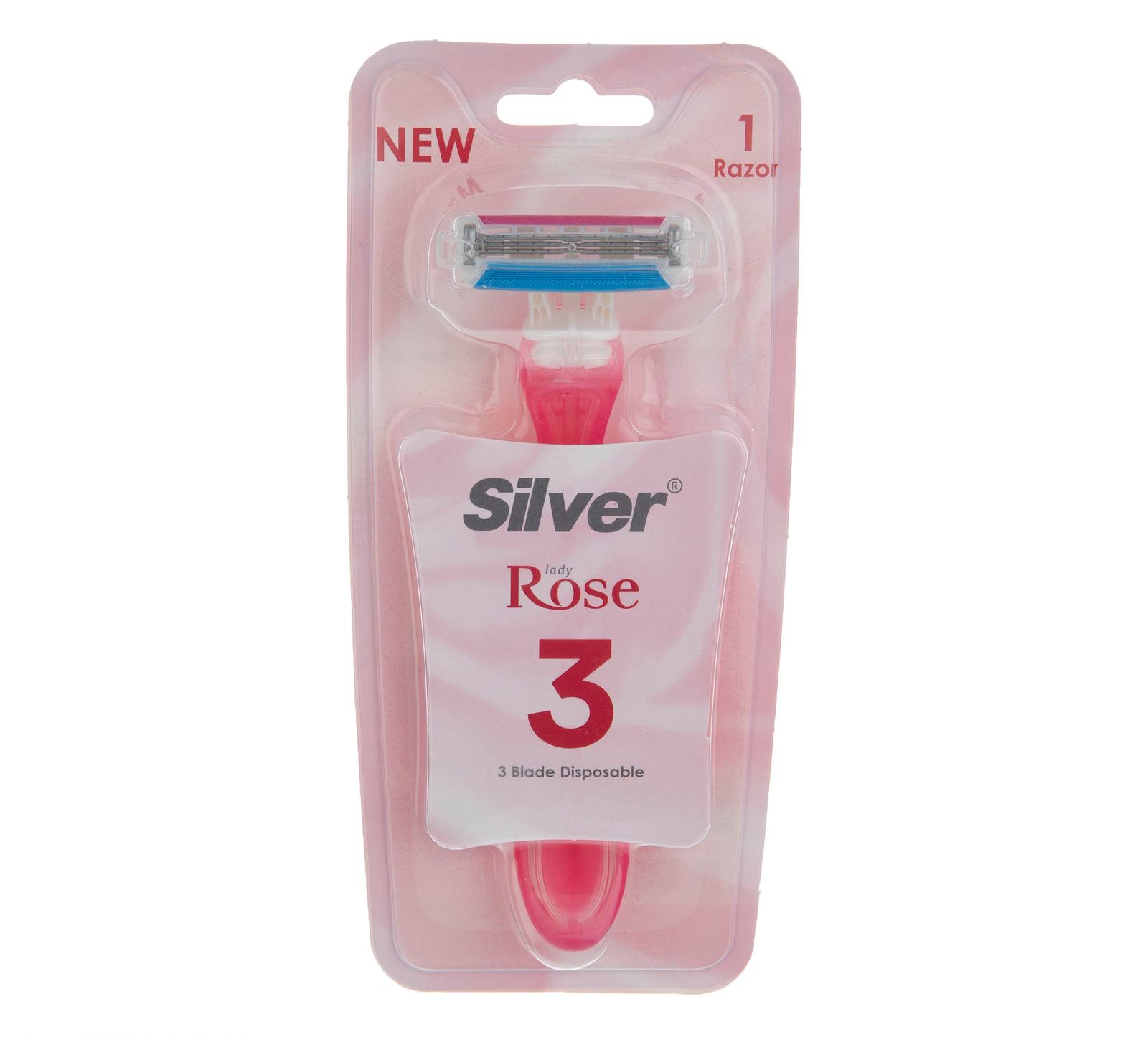 خود تراش چند بار مصرف سیلور رز 3 مخصوص خانم ها 3 لبه 1 عددی