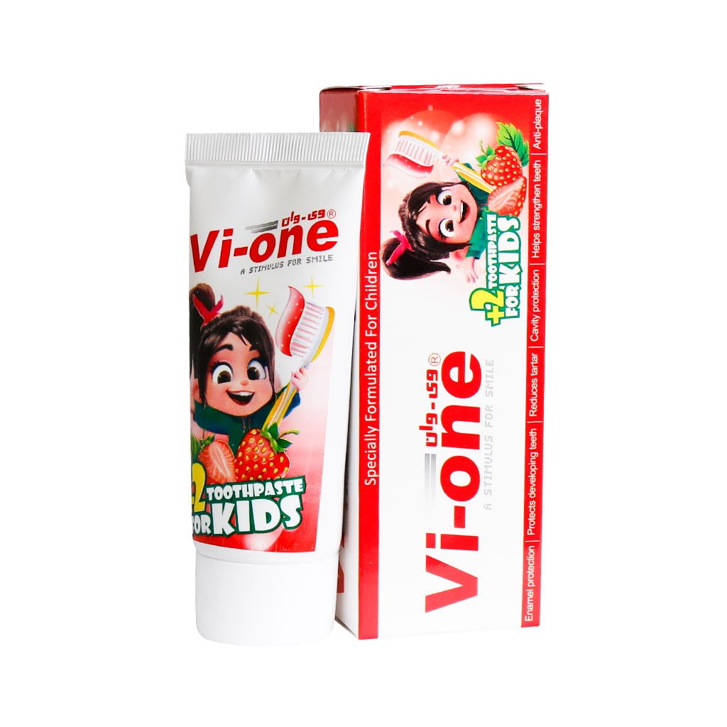 خمیر دندان کودک با طعم توت فرنگی وی وان