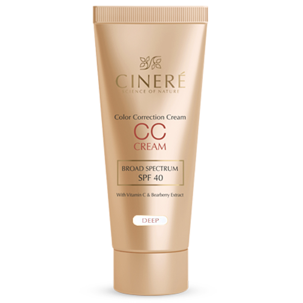 کرم پودر روشن کننده CC کرم spf 40 رنگ تیره سینره 40 میل