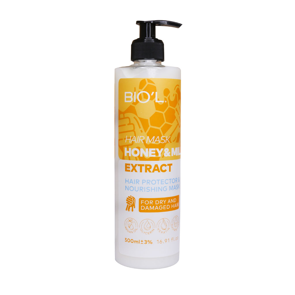 ماسک مو شیر و عسل بیول پمپی 500 میل